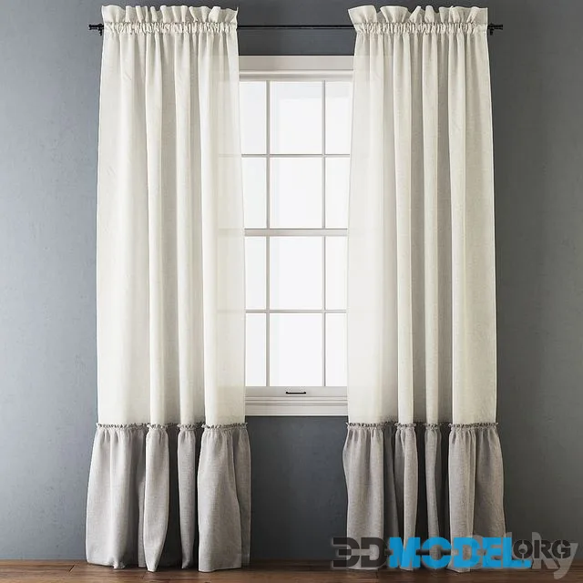 Ruffled Cotton Curtains