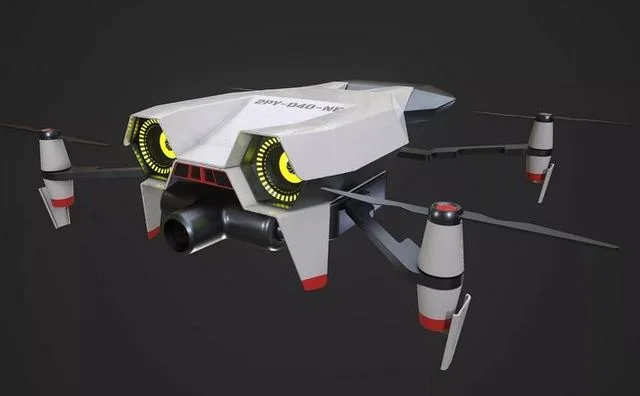Sci-Fi Drone Low-poly (PBR)