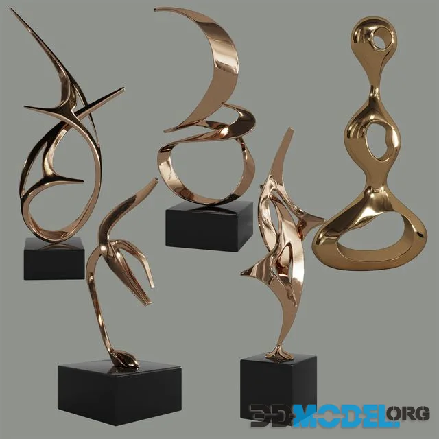 Sculptures decor set by Tom Bennett & Charles Westgarth