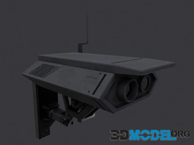 Security Camera Dark Futuristic Low-poly (PBR)