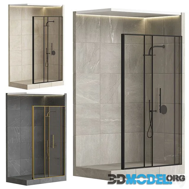 Shower cabin with partition 05