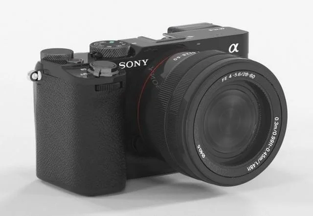 Sony Full Size Mirror Lens Camera Low-poly (PBR)