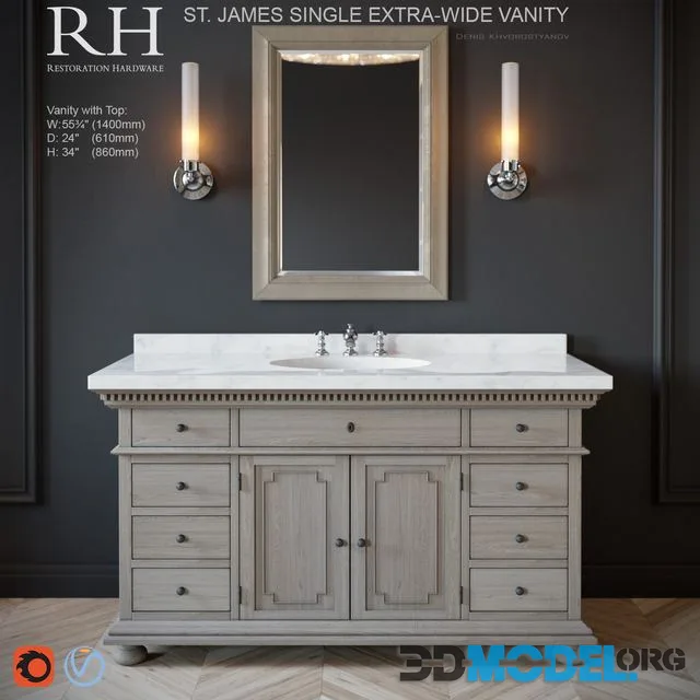 St.James single extra-wide vanity