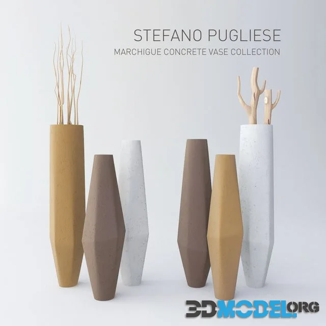 STEFANO PUGLIESE MARCHIGUE CONCRETE VASE COLLECTION 2013