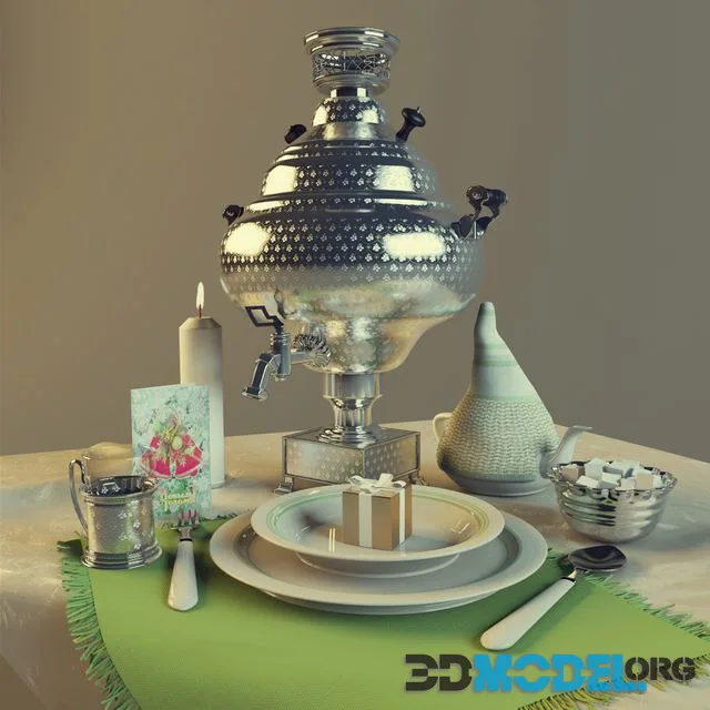 Table with Samovar