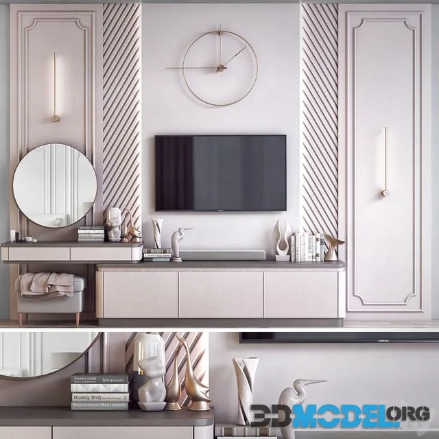 TV wall 10 with decor