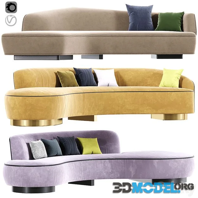 Vladimir Kagan Curve Sofa Set