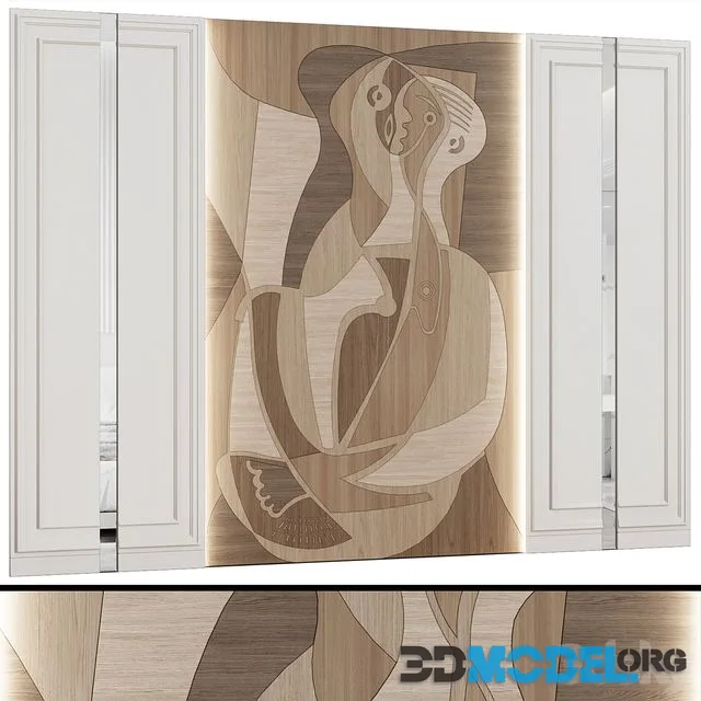 Wall panels Marquetry in the neoclassical style