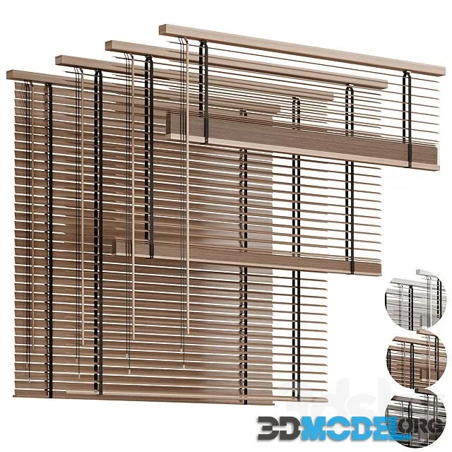 Wooden Blinds 04 Folding Wooden Blinds