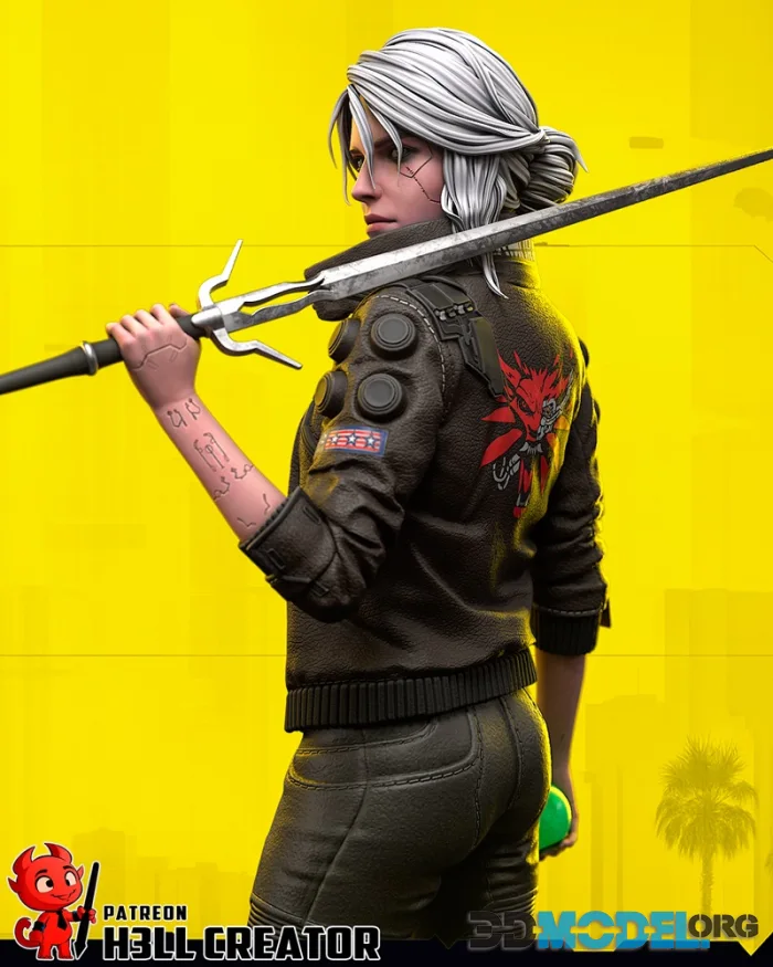 h3LL creator - The Witcher - Ciri Cyberpunk 2077 – Printable