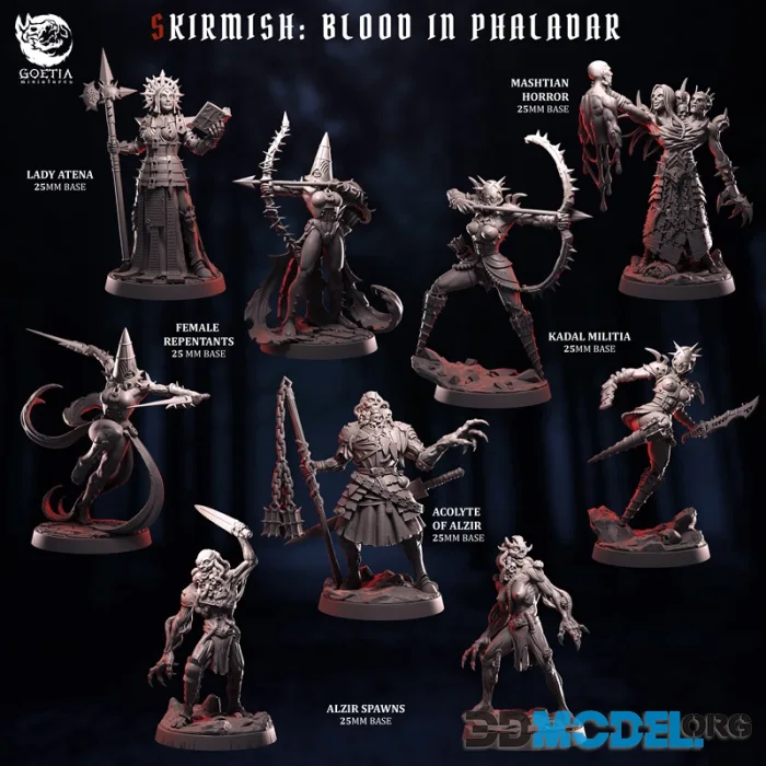 Goetia Miniatures - Blood in Phaladar - Complete Set – Printable