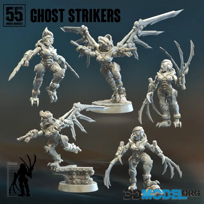 55mm Miniatures - Ghost Strikers – Printable