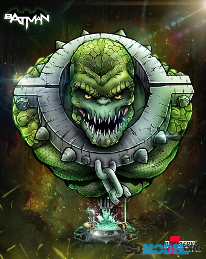 B3dserk - Killer Croc Portrait Bust – Printable