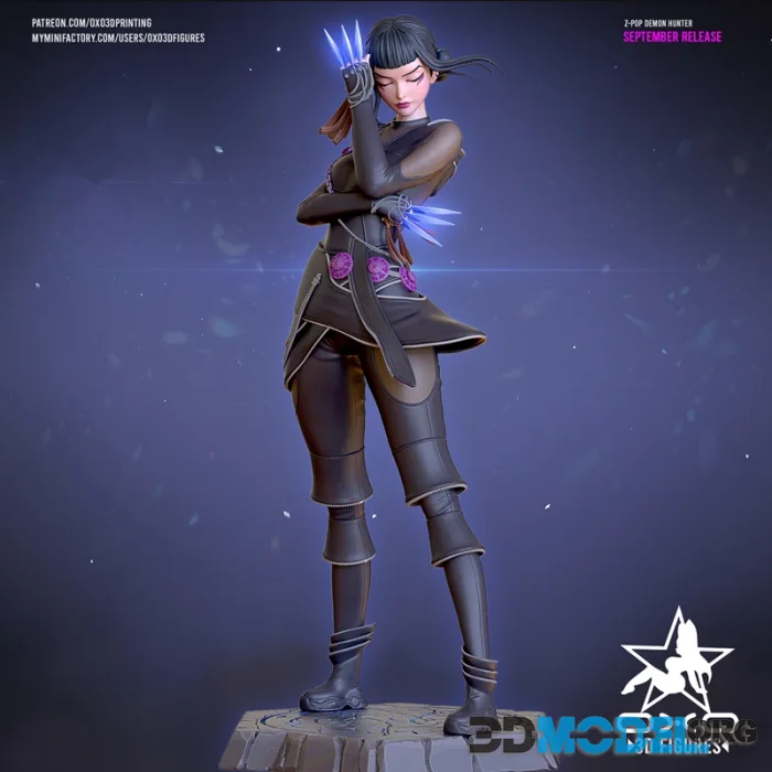OXO3D Figures - Zoey Kpop Demon Hunter – Printable