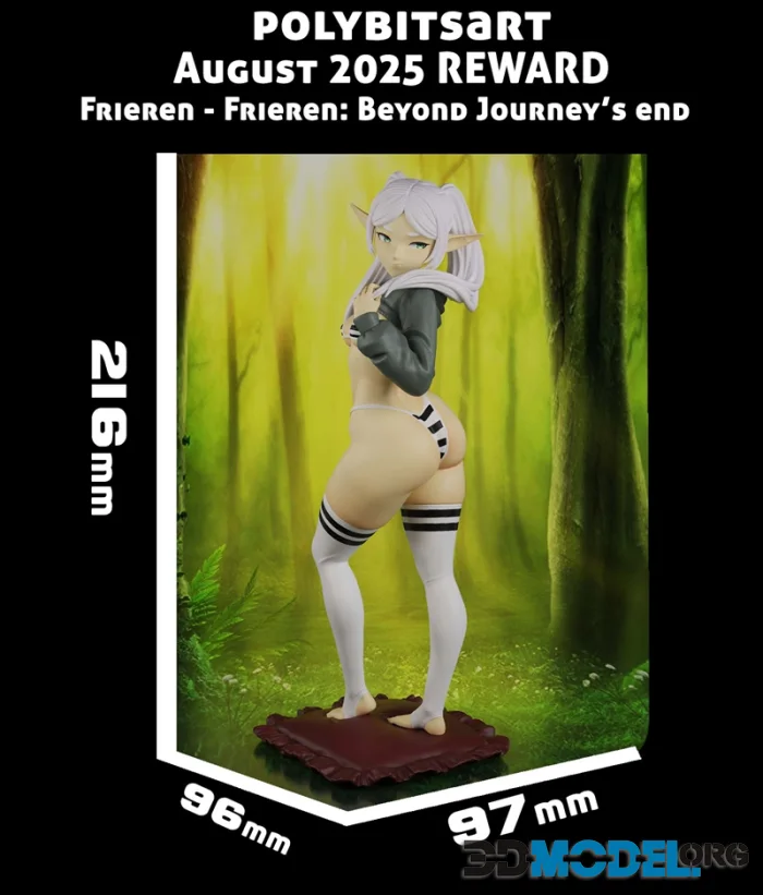 PolyBitsArt - Sousou no Frieren - Frieren – Printable