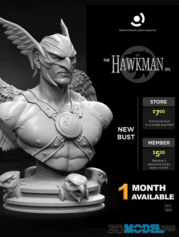 Stalyn Quito - Hawkman Bust – Printable