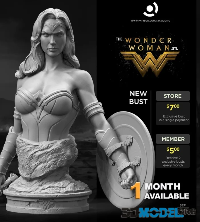 Stalyn Quito - Wonder Woman Bust – Printable