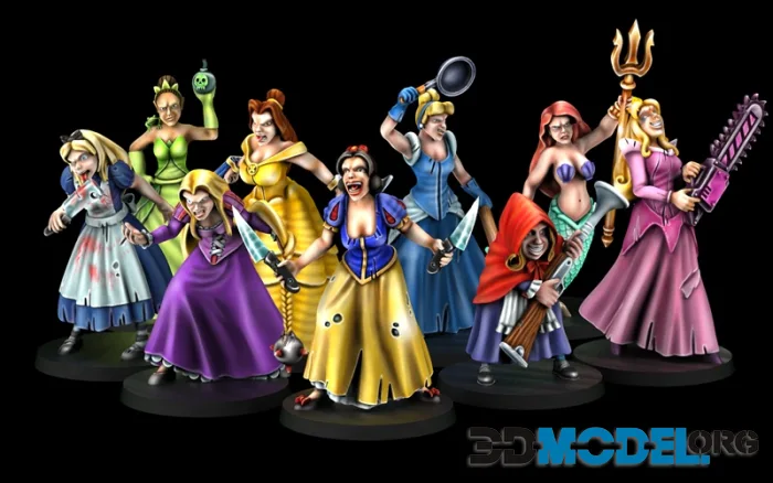 Cross Lances - Princesses got angry – Printable