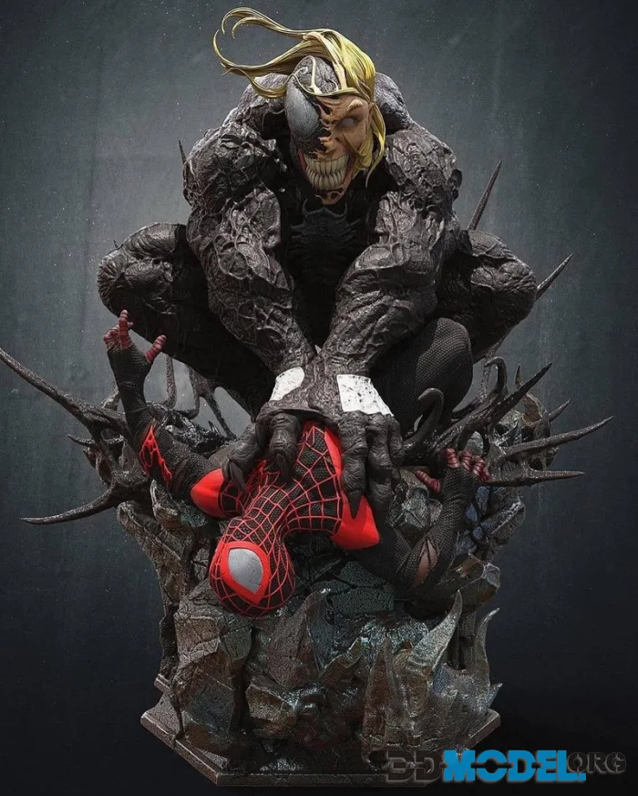 Winged Venom vs Miles Morales – Printable