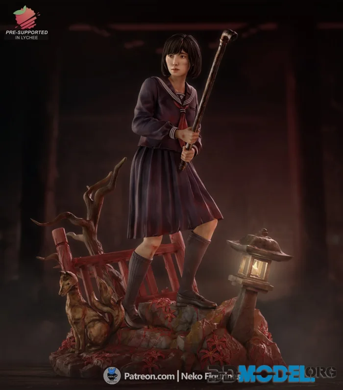 Neko Figurines - Silent Hill F - Hinako – Printable