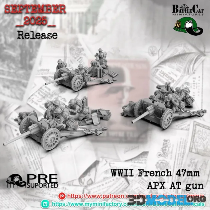 WWII French APX AT gun – Printable