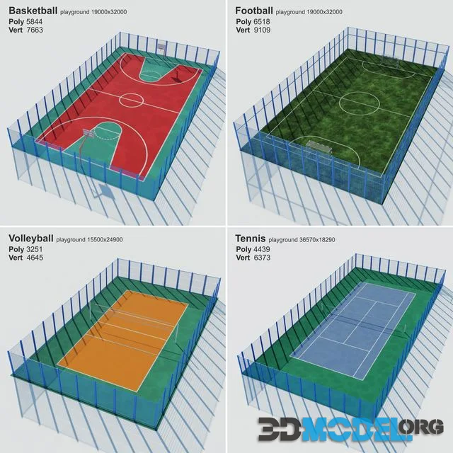 A set of sports fields - Set sport playground