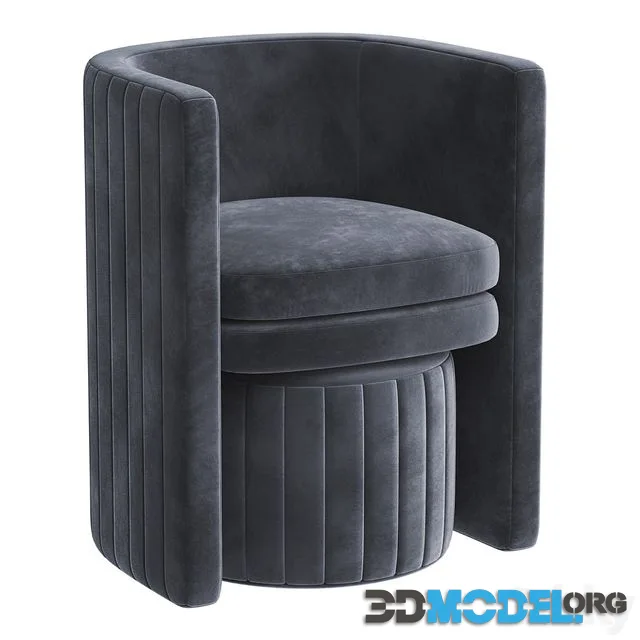 Ammillion Barrel Chair and Ottoman