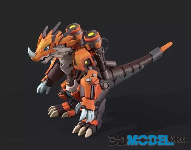 Animatronic dinosaurs Low-poly (PBR)