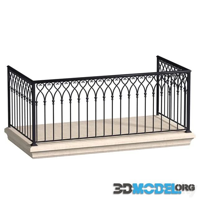 Balcony in oriental style. Arabian Fence balcony Forged
