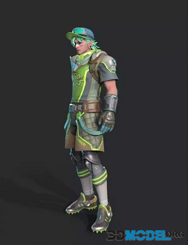 Baseball guy Low-poly (PBR)