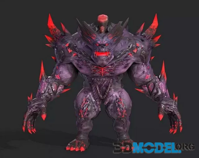 Black Dragon Monster Low-poly (PBR)