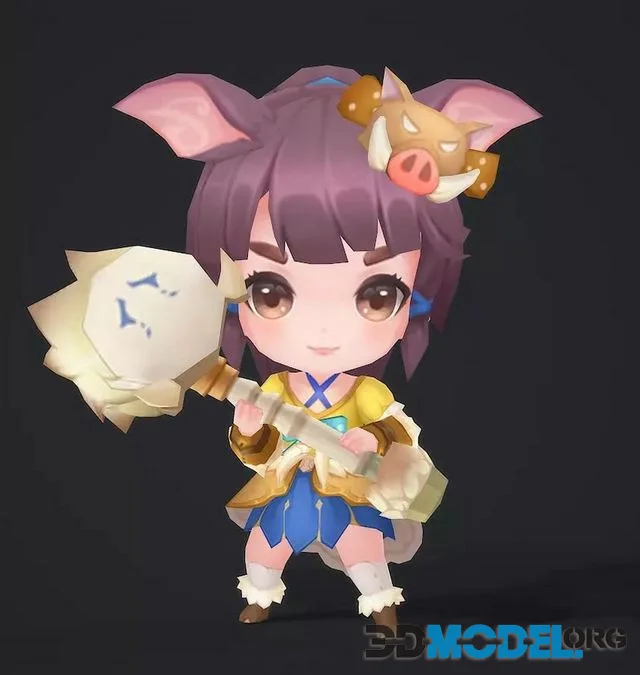 Boar Niang Low-poly (PBR)