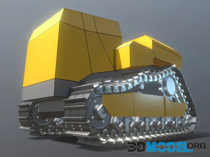 Bulldozer Undercarriage (Wip 3) (PBR)