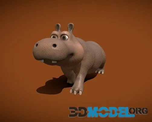 Cartoon Hippo (PBR)
