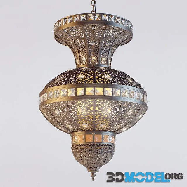 Chandelier and Sconce Oriental