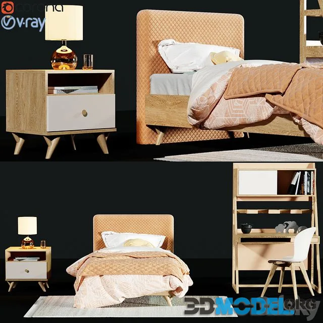 Childroom Full furniture set_3dce_3
