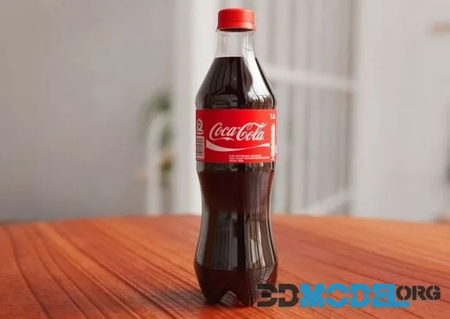 Coca-Cola bottle 250ml Low-poly (PBR)