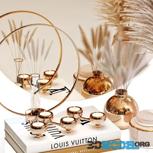 Decor set 24 with round mirror