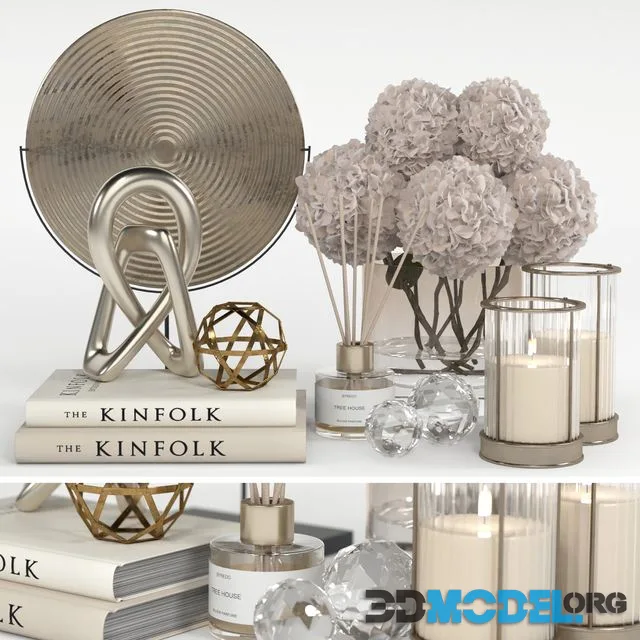 Decorative set 06 with hydrangea