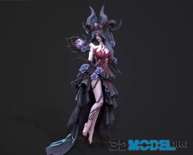 Demon bride Low-poly (PBR)