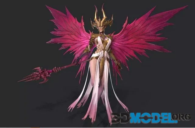 Devils Angel Low-poly