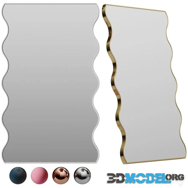 Dot Wavey Mirror by West Mirrors