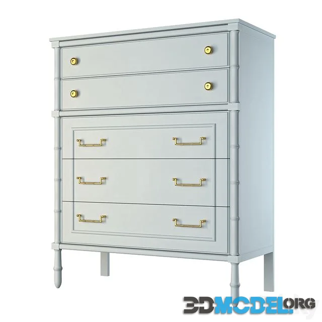 Faux bamboo dresser
