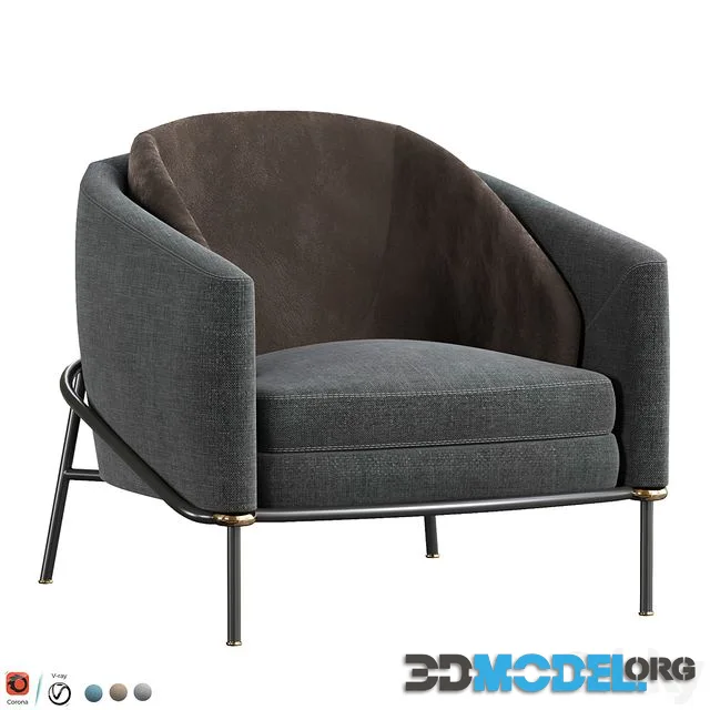 Fil noir armchair