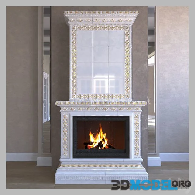 Fireplace tile