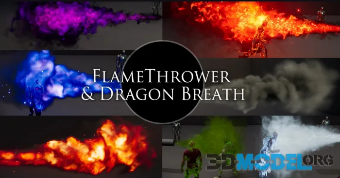 FlameThrower and Dragon Breath VFX ( with SFX )