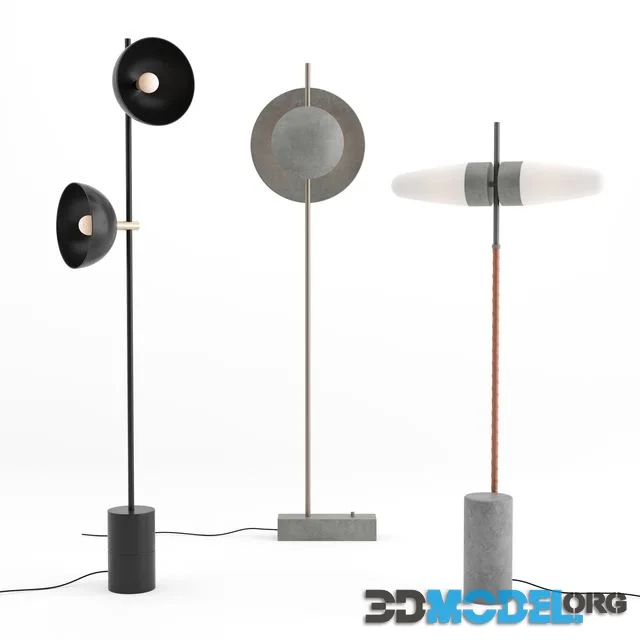 Floor lamp collection (Dawn, Bull by 101 CPH, STUDIO by HANDVARK)