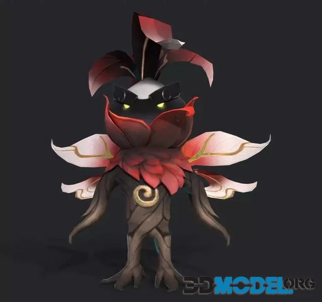 Flower demon Low-poly (PBR)