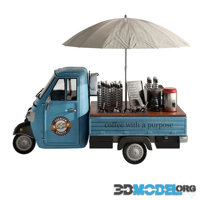 Foodtruck coffee blue set 7