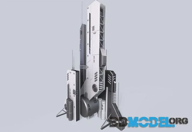 Futuristic building 1 (PBR)